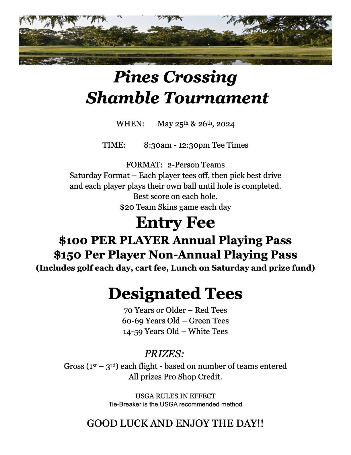 2024 Pines Crossing Shamble Tournament.1